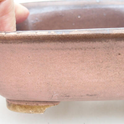 Ceramic bonsai bowl 14.5 x 12 x 4.5 cm, color pink - 2