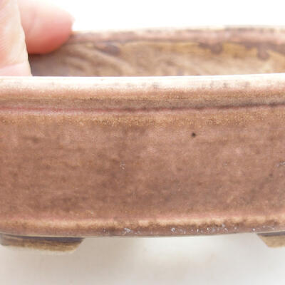 Ceramic bonsai bowl 9 x 8 x 3.5 cm, color pink - 2