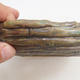 Ceramic bonsai bowl 16,5 x 16,5 x 4,5 cm, brown-green color - 2/4