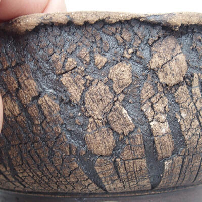 Ceramic bonsai bowl 15.5 x 15.5 x 7 cm, color cracked - 2