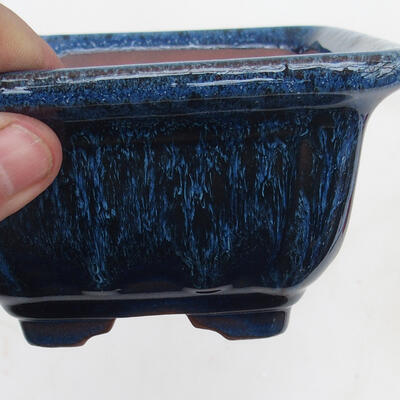 Bonsai bowl 12 x 12 x 7 cm, color blue - 2