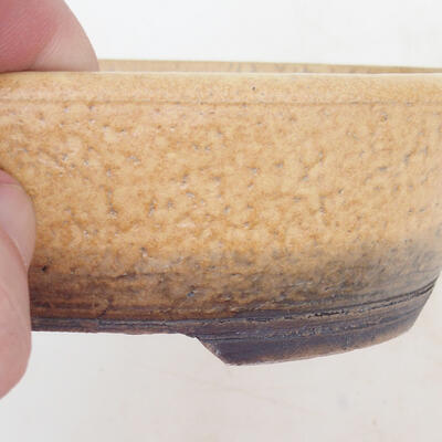 Bonsai bowl 16 x 13 x 4.5 cm, ocher color - 2