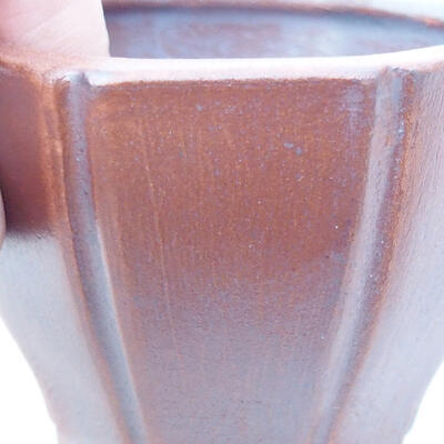 Ceramic bonsai bowl 6.5 x 6.5 x 5.5 cm, metal color - 2