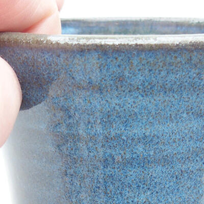 Ceramic bonsai bowl 9 x 9 x 7.5 cm, color blue - 2