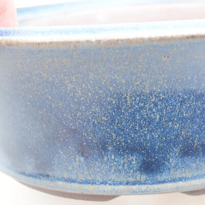 Ceramic bonsai bowl 17 x 17 x 6 cm, color blue - 2
