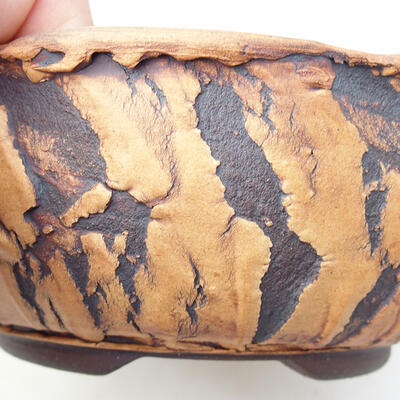 Ceramic bonsai bowl 14.5 x 14.5 x 6 cm, cracked color - 2