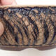 Ceramic bonsai bowl 16.5 x 16.5 x 6 cm, crack blue color - 2/3