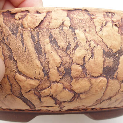 Ceramic bonsai bowl 21.5 x 21.5 x 7.5 cm, cracked color - 2