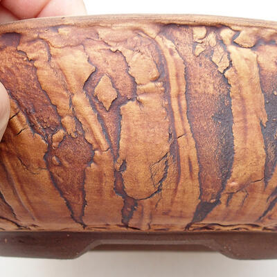 Ceramic bonsai bowl 21 x 21 x 6.5 cm, color cracked - 2