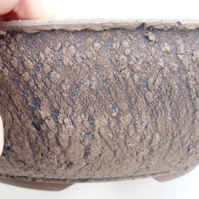 Ceramic bonsai bowl 23.5 x 23.5 x 8 cm, crack black - 2