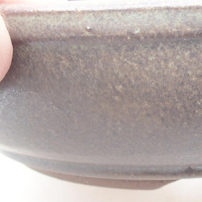 Ceramic bonsai bowl 18 x 18 x 4.5 cm, brown color - 2