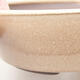 Ceramic bonsai bowl 18.5 x 18.5 x 5 cm, brown color - 2/3