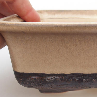 Ceramic bonsai bowl 17 x 12 x 6 cm, color brown - 2