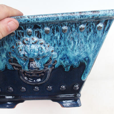 Bonsai bowl 27 x 27 x 16 cm, color blue - 2