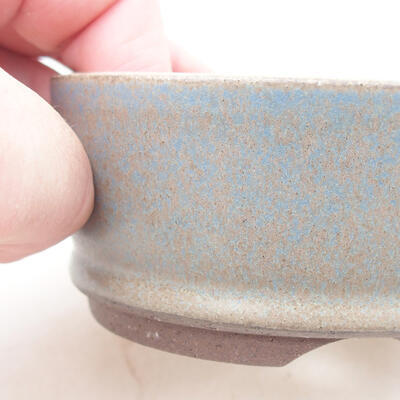 Ceramic bonsai bowl 8 x 8 x 3.5 cm, color blue - 2