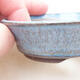 Ceramic bonsai bowl 8 x 8 x 2.5 cm, color blue - 2/3