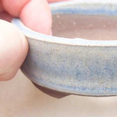 Ceramic bonsai bowl 8 x 8 x 3 cm, color blue - 2