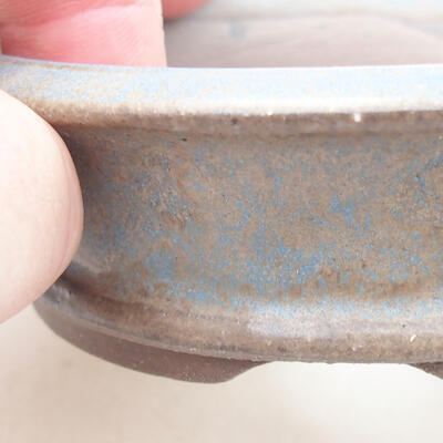 Ceramic bonsai bowl 9 x 9 x 2 cm, color blue - 2