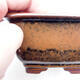 Ceramic bonsai bowl 9 x 9 x 5.5 cm, brown-black color - 2/3