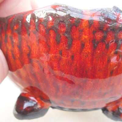 Ceramic shell 7 x 7 x 4.5 cm, color orange - 2
