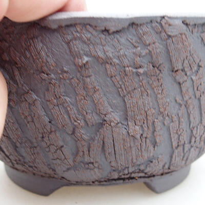 Ceramic bonsai bowl 13.5 x 13.5 x 7 cm, color cracked - 2