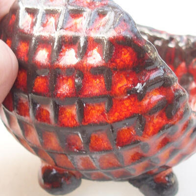 Ceramic shell 7 x 7 x 7 cm, color orange - 2