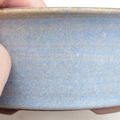 Ceramic bonsai bowl 13 x 13 x 5 cm, color blue - 2