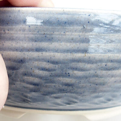 Ceramic bonsai bowl 18 x 18 x 7 cm, color blue - 2