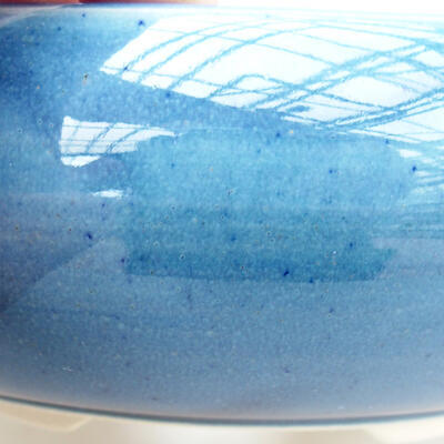 Ceramic bonsai bowl 20.5 x 20.5 x 7 cm, color blue - 2