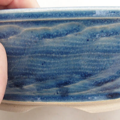 Ceramic bonsai bowl 20.5 x 20.5 x 6.5 cm, color blue - 2
