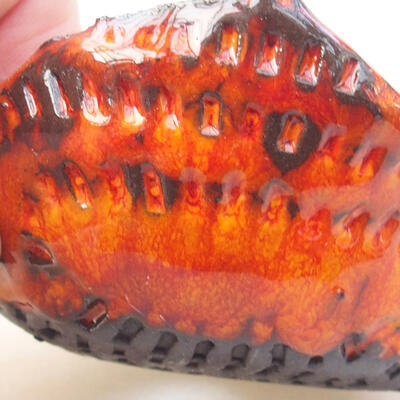 Ceramic shell 7.5 x 7 x 4 cm, color orange - 2