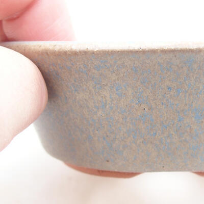 Ceramic bonsai bowl 10 x 10 x 3.5 cm, color blue - 2