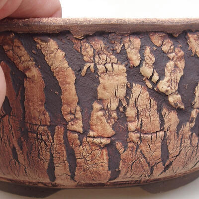 Ceramic bonsai bowl 19.5 x 19.5 x 8.5 cm, color cracked - 2