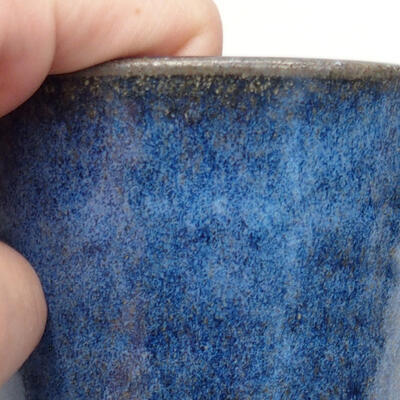 Ceramic bonsai bowl 8 x 8 x 10 cm, color blue - 2