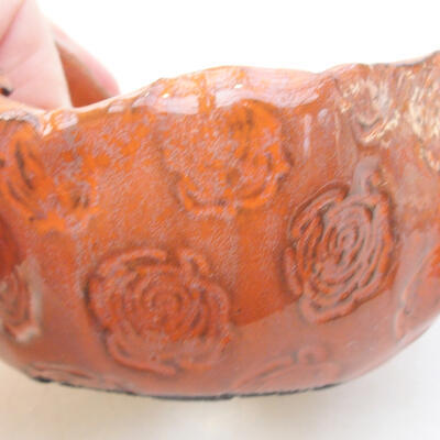 Ceramic shell 7.5 x 7.5 x 5 cm, color orange - 2