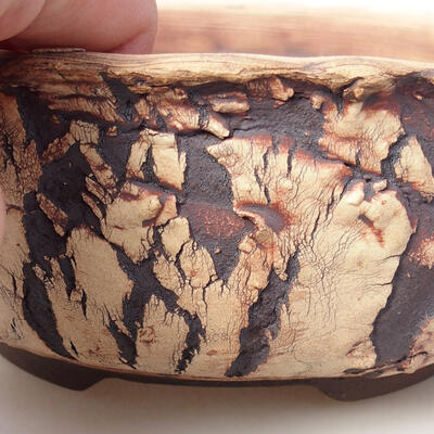 Ceramic bonsai bowl 18 x 18 x 7 cm, cracked color - 2