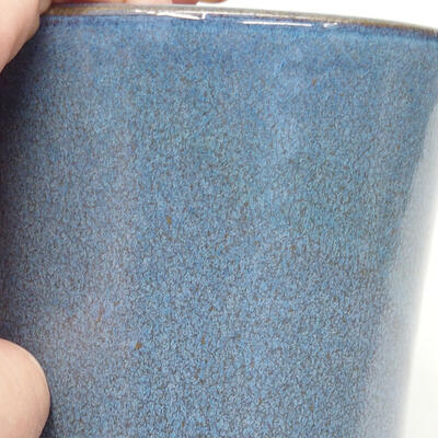 Ceramic bonsai bowl 9.5 x 9.5 x 13.5 cm, color blue - 2