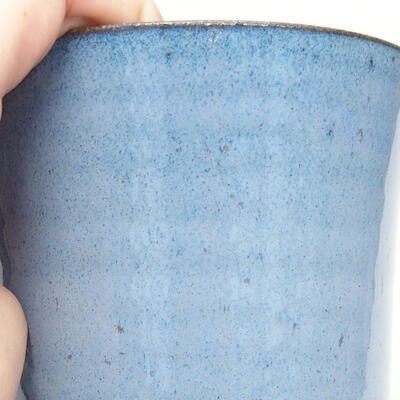 Ceramic bonsai bowl 9.5 x 9.5 x 14 cm, color blue - 2