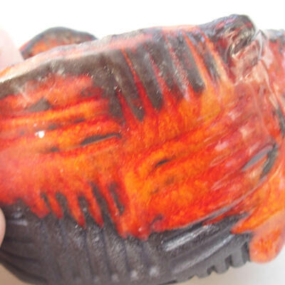 Ceramic shell 7 x 6.5 x 6 cm, color orange - 2