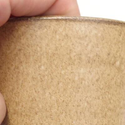Ceramic bonsai bowl 8.5 x 8.5 x 10 cm, brown color - 2