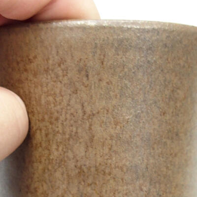 Ceramic bonsai bowl 8 x 8 x 9.5 cm, brown color - 2
