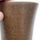 Ceramic bonsai bowl 9.5 x 9.5 x 10.5 cm, brown color - 2/3