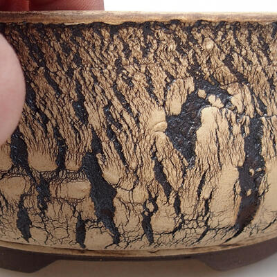 Ceramic bonsai bowl 18 x 18 x 7.5 cm, color cracked - 2