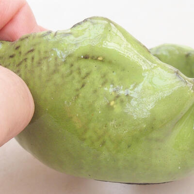 Ceramic shell 8 x 7.5 x 5 cm, color green - 2