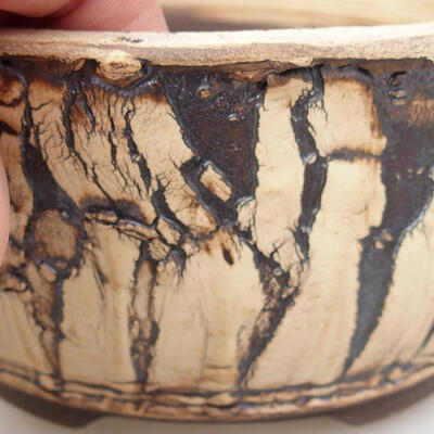 Ceramic bonsai bowl 15.5 x 15.5 x 8 cm, cracked color - 2
