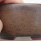 Ceramic bonsai bowl 7.5 x 6.5 x 4 cm, brown color - 2/3