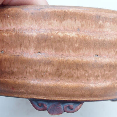 Ceramic bonsai bowl 11 x 9 x 5 cm, color brown - 2