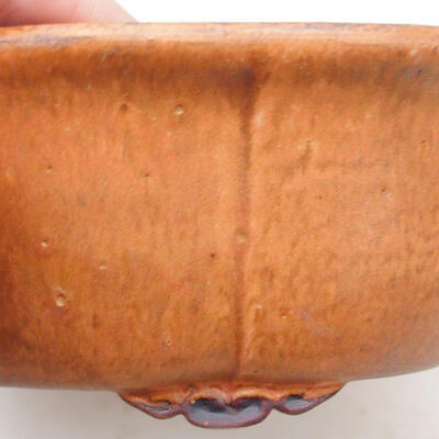 Ceramic bonsai bowl 18 x 16 x 6.5 cm, brown color - 2
