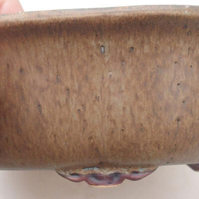 Ceramic bonsai bowl 18 x 16 x 6.5 cm, brown color - 2
