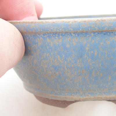 Ceramic bonsai bowl 9.5 x 9.5 x 4 cm, color blue - 2